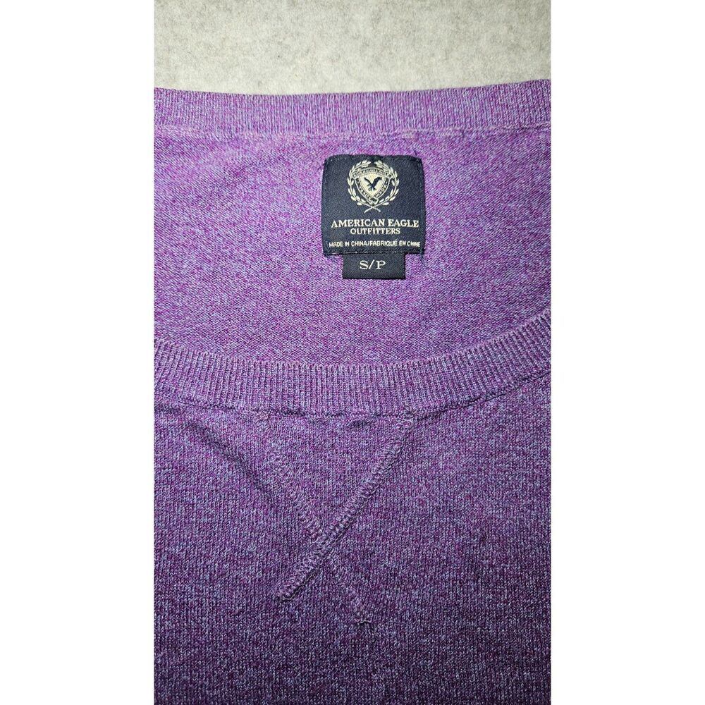 American Eagle Sweater Womens S/P Purple Cotton 3/4 Sleeve - Picture 3 of 7